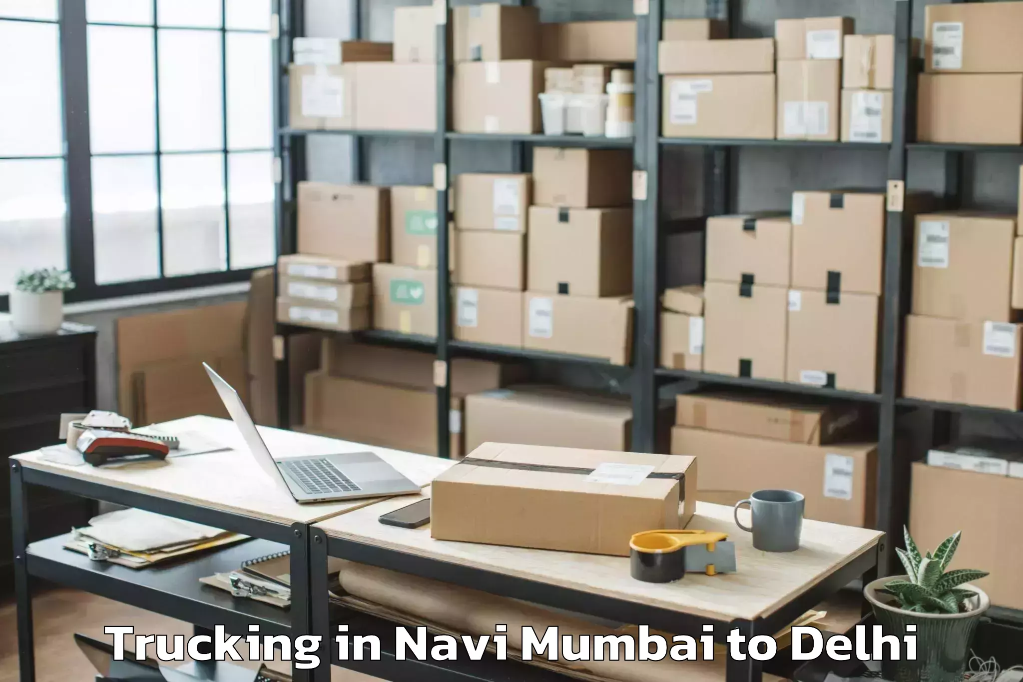 Book Navi Mumbai to Parsvnath Mall Inderlok Trucking